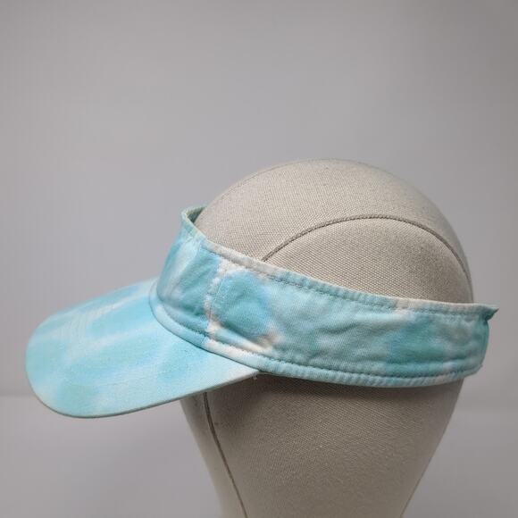 UltraClub Sun Visor Cap Blue One Size Adjustable Classic Cut Tie Dye Blank - Picture 3 of 9